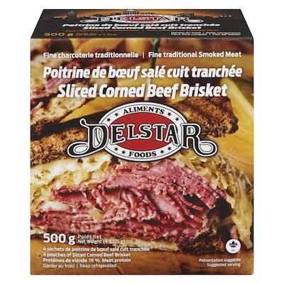 Delstar Corned Beef, Club Pack    500 g, $3.30/100g