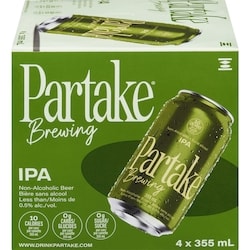 Partake Bière artisanale sans alcool, IPA 4x355.0 ml, 0,56 $/100ml