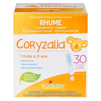 Boiron Coryzalia pour le rhume 30 ml, 46,63 $/100ml