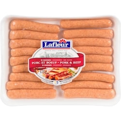 Lafleur Saucisses Porc & Boeuf Lafleur Emballage Familial 675 g, 1,19 $/100g