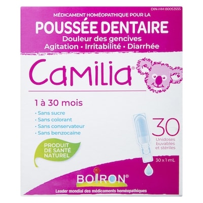Camilia douleur des gencives poussée dentaire 1 à 30 mois