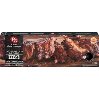Plaisirs Gastronomiques BBQ Pork Back Ribs 740 g, $2.43/100g
