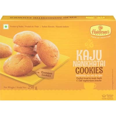 Haldiram Kaju Nankhatai Cookies Indian Biscuits 250 g, $1.80/100g