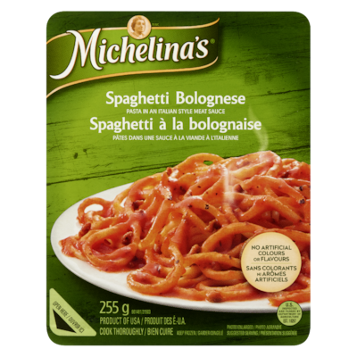 Michelina Spaghetti Bolognese 255 g, $0.98/100g