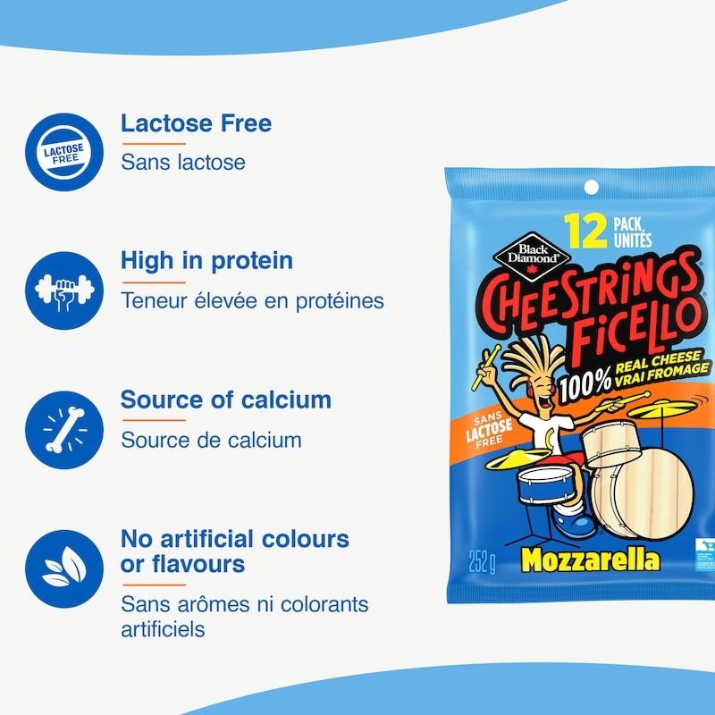 Lactose-Free Mozzarella Cheestrings