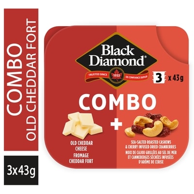 Black Diamond Combo - Old Cheddar Cheese Cashews & Dried Cranberries 127.6 g, $4.54/100g