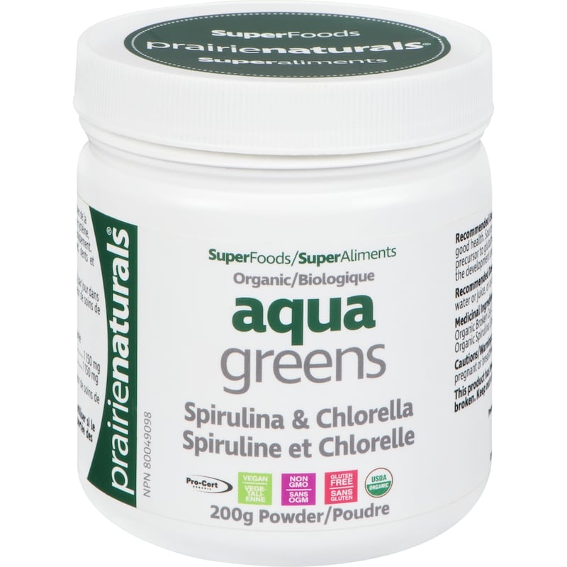 Aqua Greens Powder Spirulina and Chlorella Organic