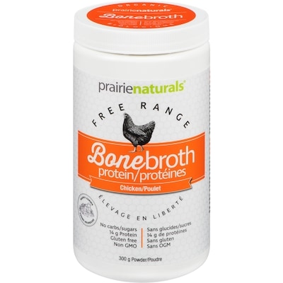 Prairienaturals Free Range Bone Broth Protein 300g, Chicken Flavor 300 g, $18.00/100g