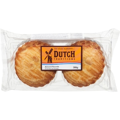 Dutch Traditions Almond Rounds 300 g, $1.66/100g