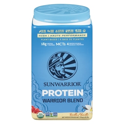 Sunwarrior Mélange de protéines Warrior Blend, vanille 750 g, 8,80 $/100g