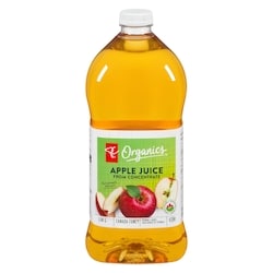 PC Organics Organic Apple Juice from Concentrate Unsweetened 1.36 l, $0.26/100ml