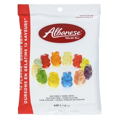 Albanese 12 Flavour Gummi Bears 212 g, $1.88/100g