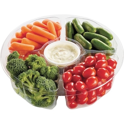 null Veggie Platter, Small (Broccoli, Carrots, Mini Cucumbers, & Grape Tomatoes) 962 g, $1.46/100g