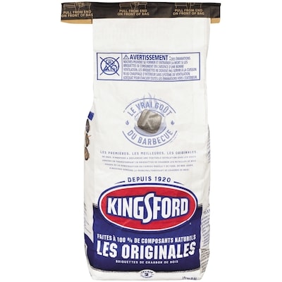 Kingsford Briquettes de charbon de bois originales, charbon de bois pour la cuisson au gril 3.62 kg, 0,28 $/100g