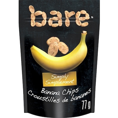 bare Croustilles de bananes Simplement 77g 77 g, 7,78 $/100g