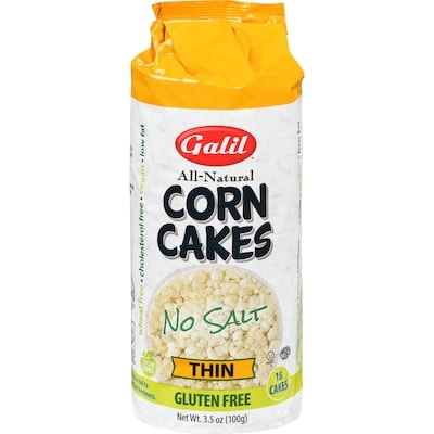 Galil Corn Cakes No Salt Thin, 18 Cakes 100 g, $2.99/100g