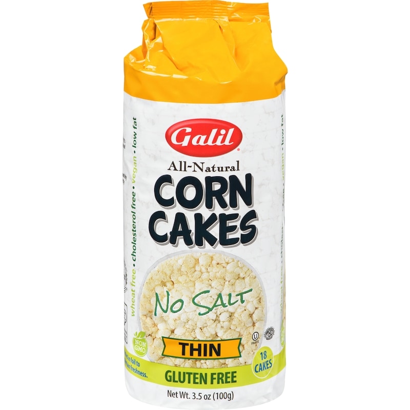 Corn Cakes No Salt Thin, 18 Cakes