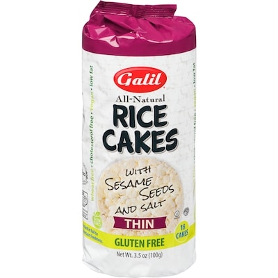Galil Galettes de riz minces avec graines de sésame et sel, 18 galettes casher 100 g, 1,99 $/100g