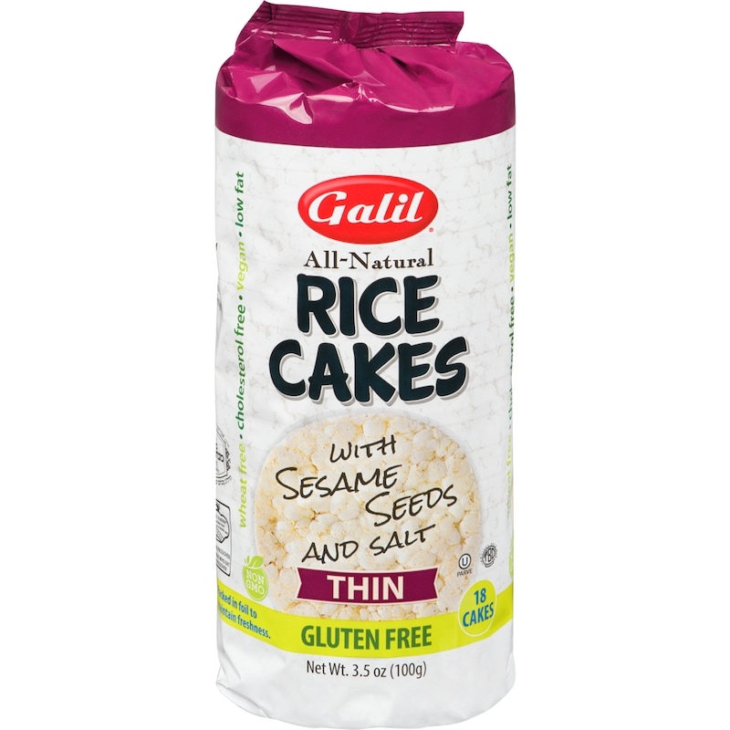 Kosher Rice Cakes With Sesame Seeds And Salt Thin, 18 Cakes
