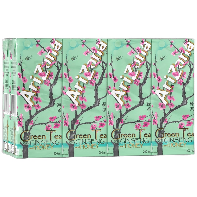 Arizona Premium Brewed Ginseng and Honey Green Tea - 8x200.0 ml