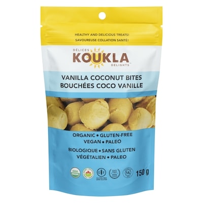 Koukla Delights Bites Vanilla Coconut 150 g, $7.33/100g