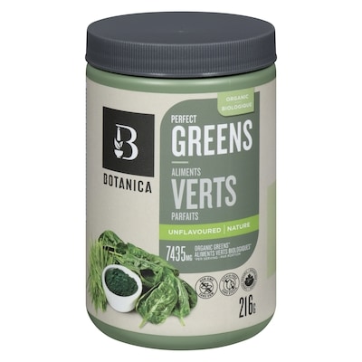 Botanica Perfect Greens Unflavoured Organic    216 g, $19.44/100g