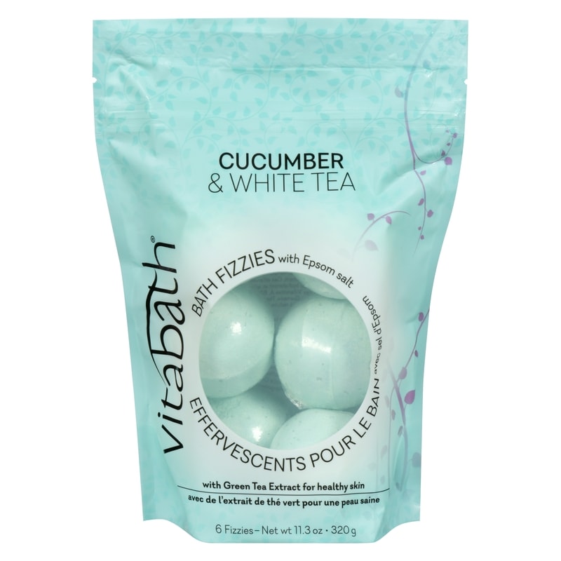 Bath Fizzies With Epsom Salt Cucumber & White Tea