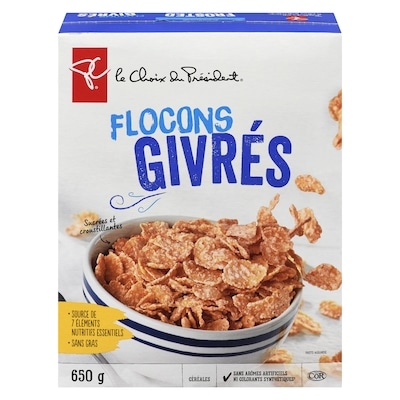 le Choix du Président Céréales flocons givrés 650 g, 0,92 $/100g
