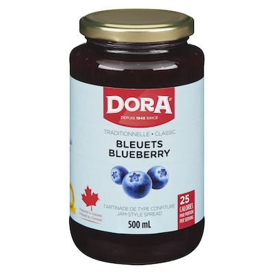 Dora Dora Tartinade Bleuets Tradtnl 500 ml, 0,90 $/100ml