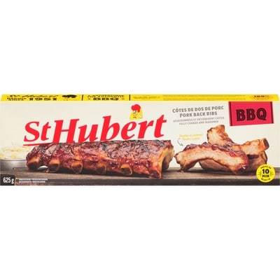 St Hubert Côte de dos de porc BBQ 625 g, 2,72 $/100g
