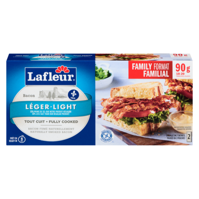 Lafleur Bacon Light Family Format 18-20 Slices 90 g, $13.33/100g