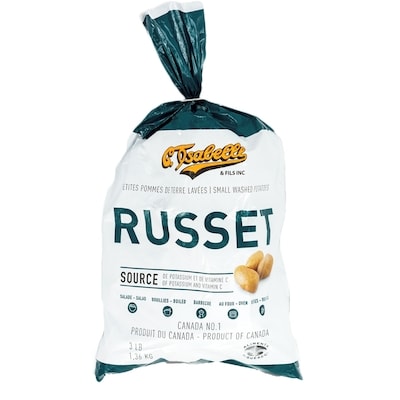 null Potato White/Russet Small, 3lb 1.36 kg, $0.37/100g