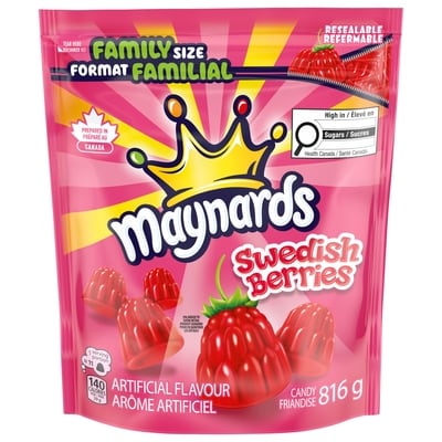 Maynards Swedish Berries Candy, Gummy Candy, Family Size, Bulk Candy 816 g, $1.35/100g
