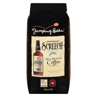 Jumping Bean Coffee Whole Bean, Screech Rum Flavoured 454 g, $3.96/100g