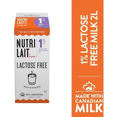 Nutrilait 1% Lactose Free Milk 2 l, $0.32/100ml