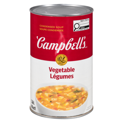 Campbell's Soup Veg 1.36 l, $0.59/100ml