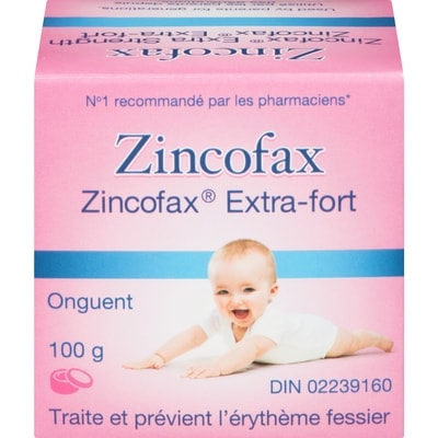 Zincofax Crème extra-forte contre l’érythème fessier 100 g, 10,50 $/100g