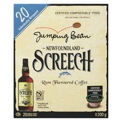 Jumping Bean Rum Flavoured Coffee Newfoundland Screech 20 Single