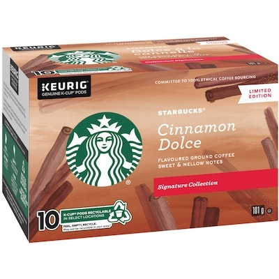Coffee, Signature Collection Cinnamon Dolce Flavoured Ground K-Cup Pods