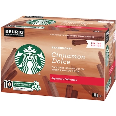 Coffee, Signature Collection Cinnamon Dolce Flavoured Ground K-Cup Pods