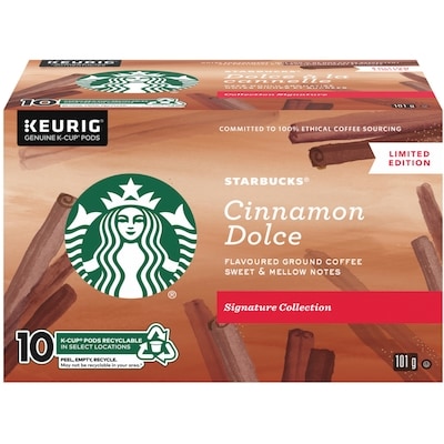 Starbucks Dolce à la cannelle aromatisé  K-Cups capsules 10 ea, 1,20 $/1ch