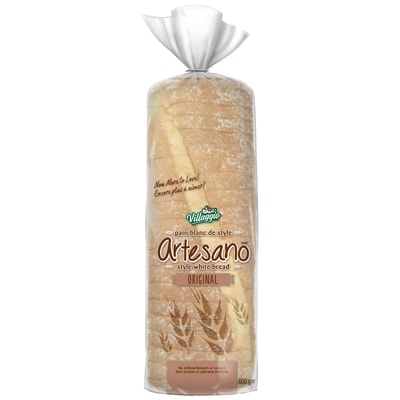 Villagio Artesano White Bread 600 g, $0.75/100g