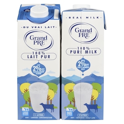 Grand Pre 2% Milk 2 l, $0.40/100ml