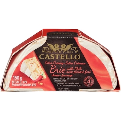 Castello Brie With Chili Cheese Extra Creamy 39% M.F. 150 g, $5.86/100g