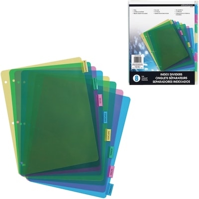null Poly Index Dividers 8x1.0 ea, $0.19/1ea