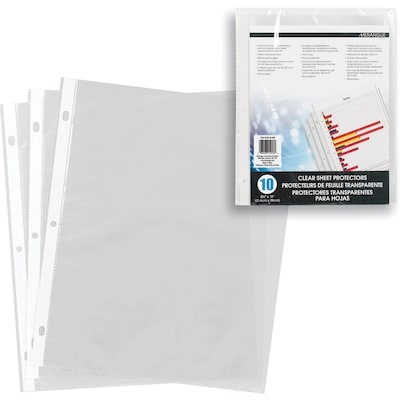 null Clear Sheet Protectors 10x1.0 ea, $0.10/1ea