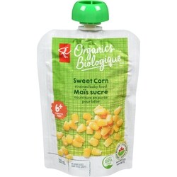 PC Biologique Nourriture en purée pour bébés mais sucre 128 ml, 1,56 $/100ml