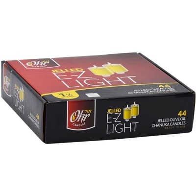 Ohropax Bougies Hanoukka, huile d’olive gélifiée, 1,5 heure de lumière, 44 pièces 44x1.0 ea, 0,41 $/1ch