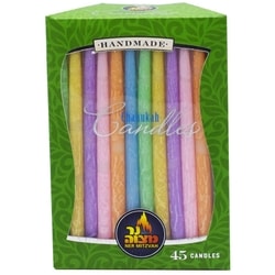Ner Mitzvah Hanukah Candles, Multi-Colours 45x1.0 ea, $0.42/1ea