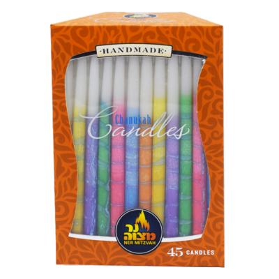 Ner Mitzvah Bougies de Hanoukka (décorées) 45x1.0 ea, 0,29 $/1ch